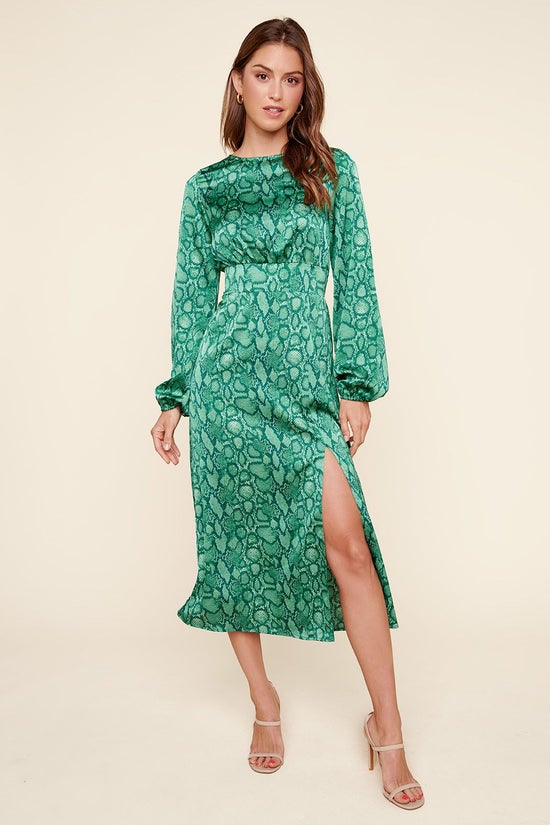 Snake Print Midi Dress Wardrobe Mobile Boutique Snake Print Midi Dress Wardrobe Mobile Boutique