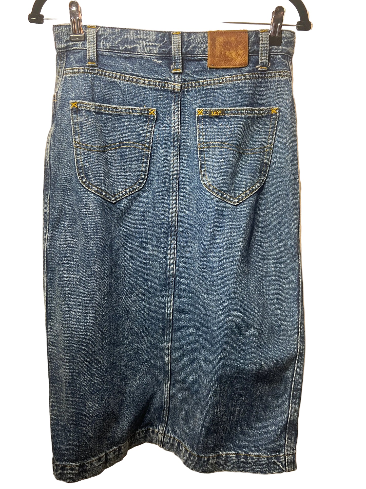 Lee Denim Button Down Midi Skirt