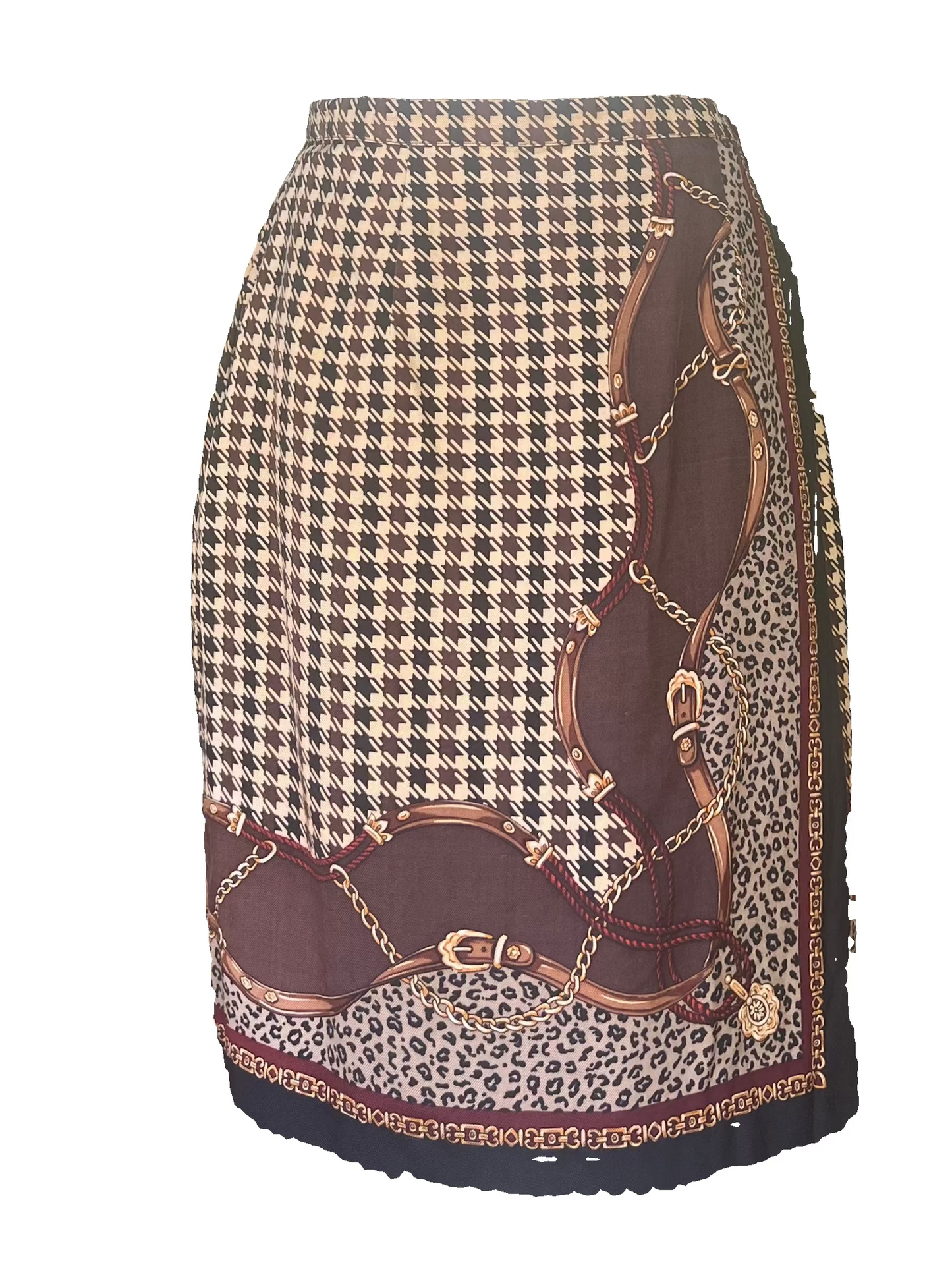 Vintage Talbots Equestrian Silk Skirt