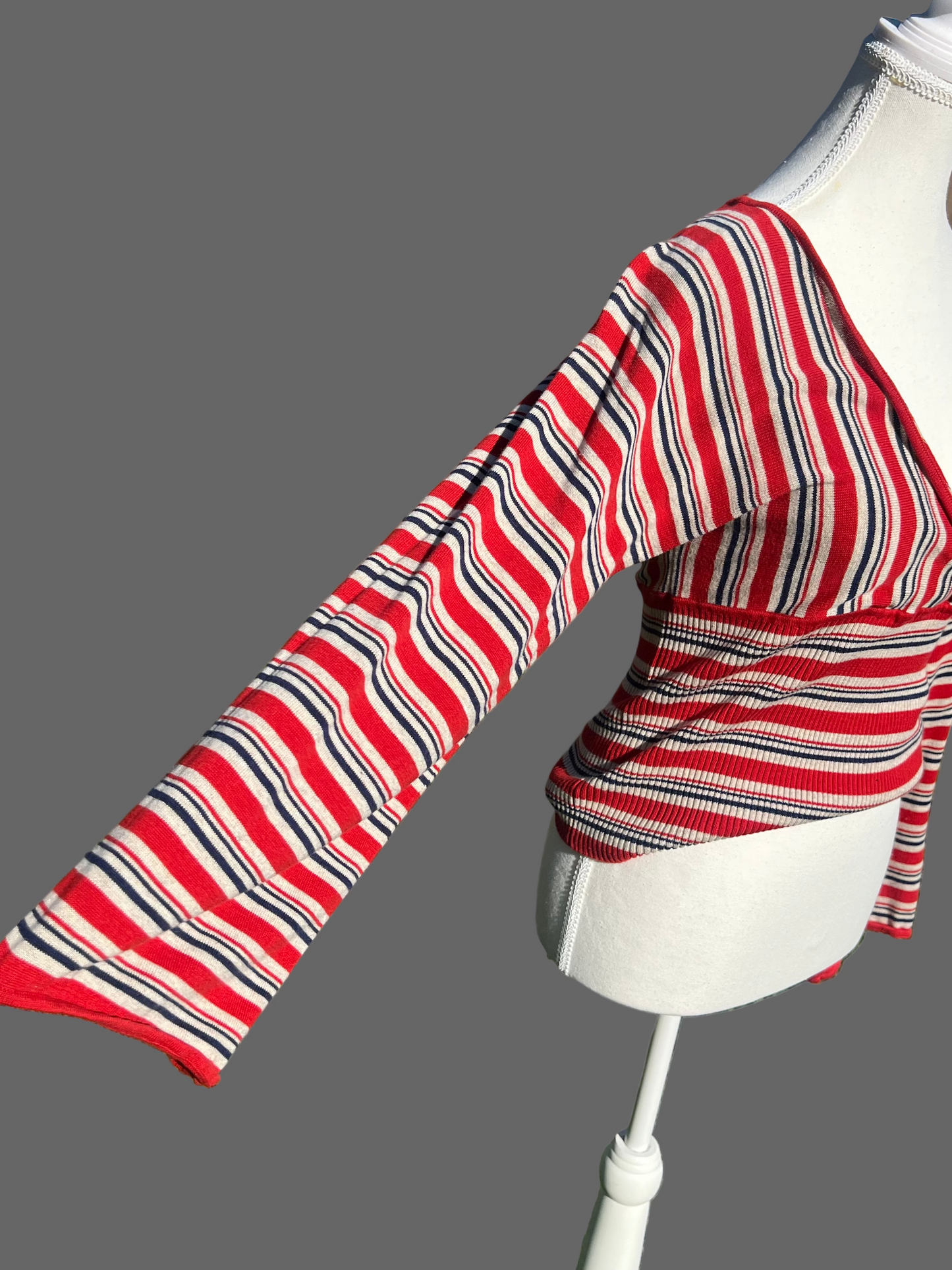 M.L.L.P. Striped Knit with Bell Sleeves