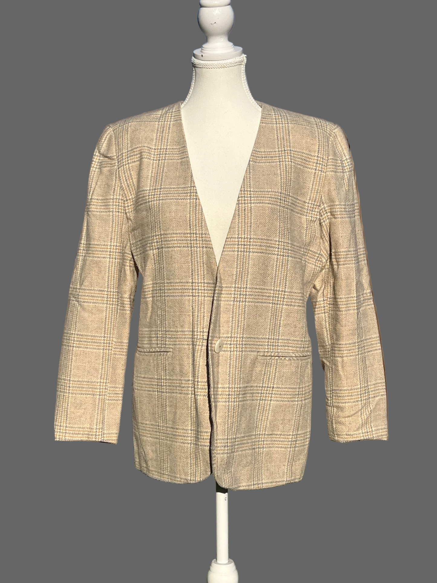 Plaid Neutral Blazer