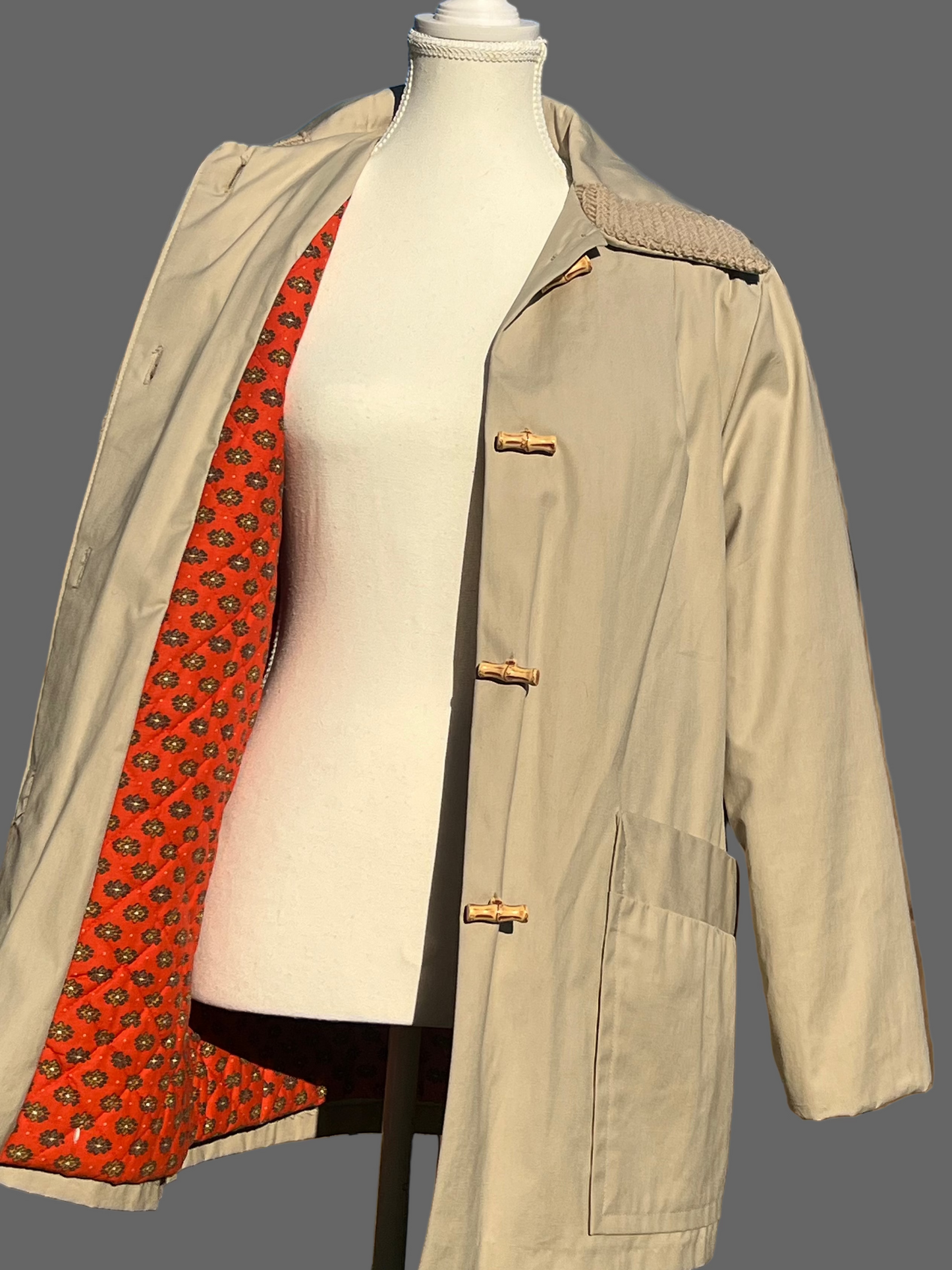 Khaki Jacket with Quilted Lining