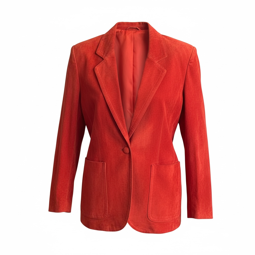 80's Red Suede Coat