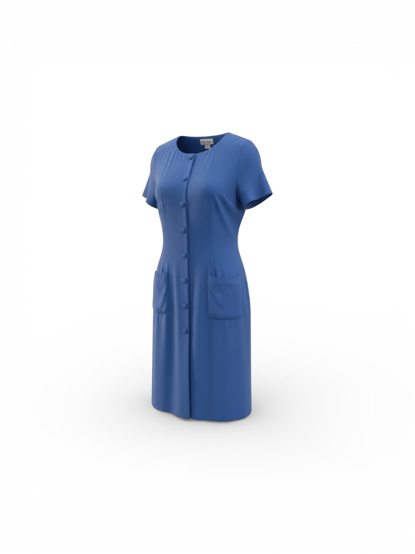 Alix Taylor Blue Button Front Dress