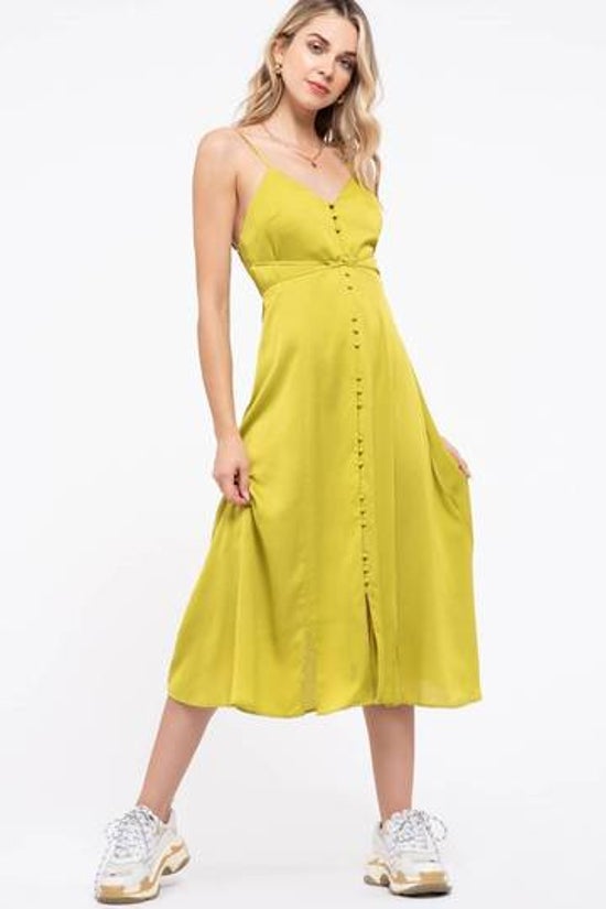 Green Yellow Midi Dress Wardrobe Mobile Boutique Green Yellow Midi Dress Wardrobe Mobile Boutique