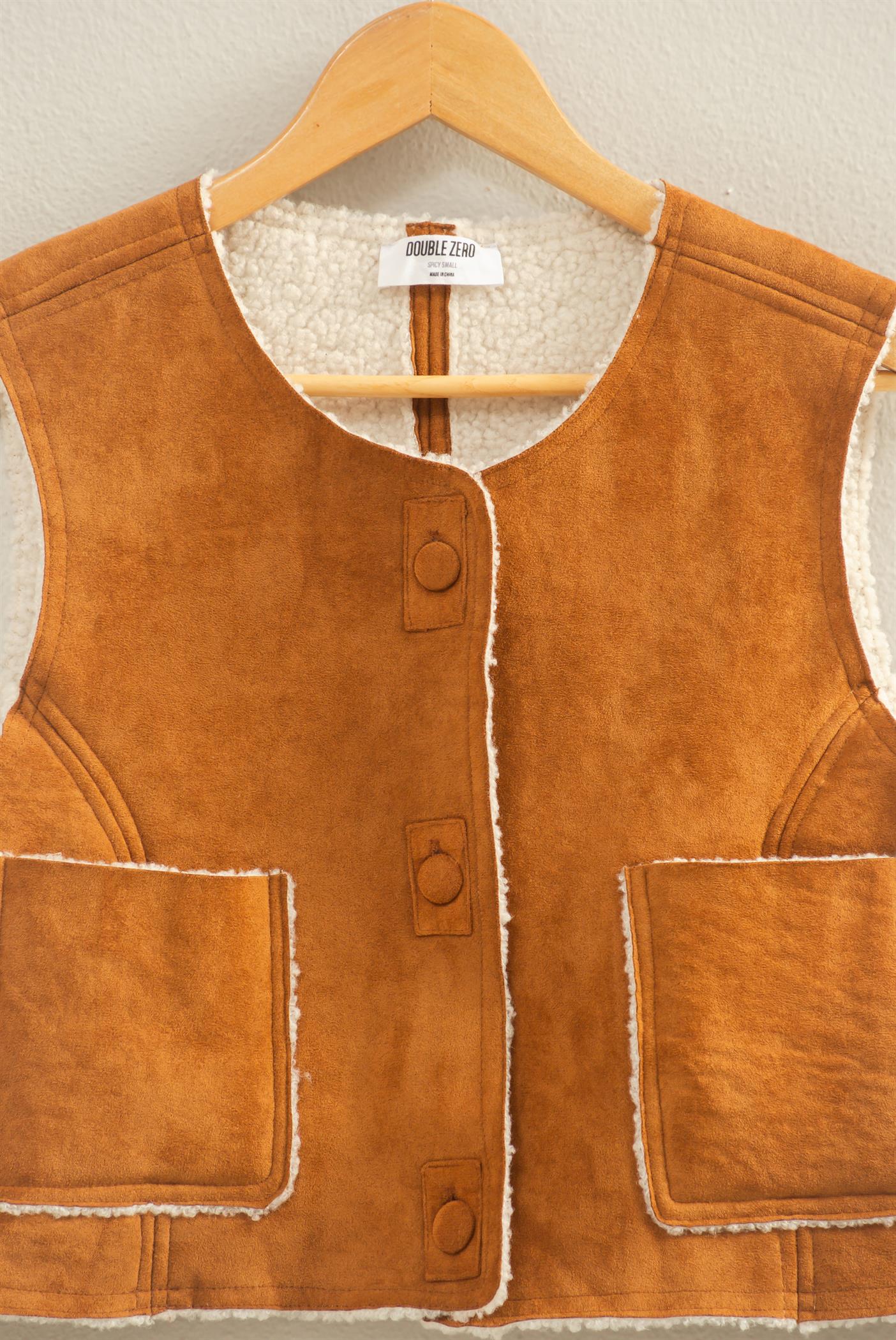 Suede Cropped Vest