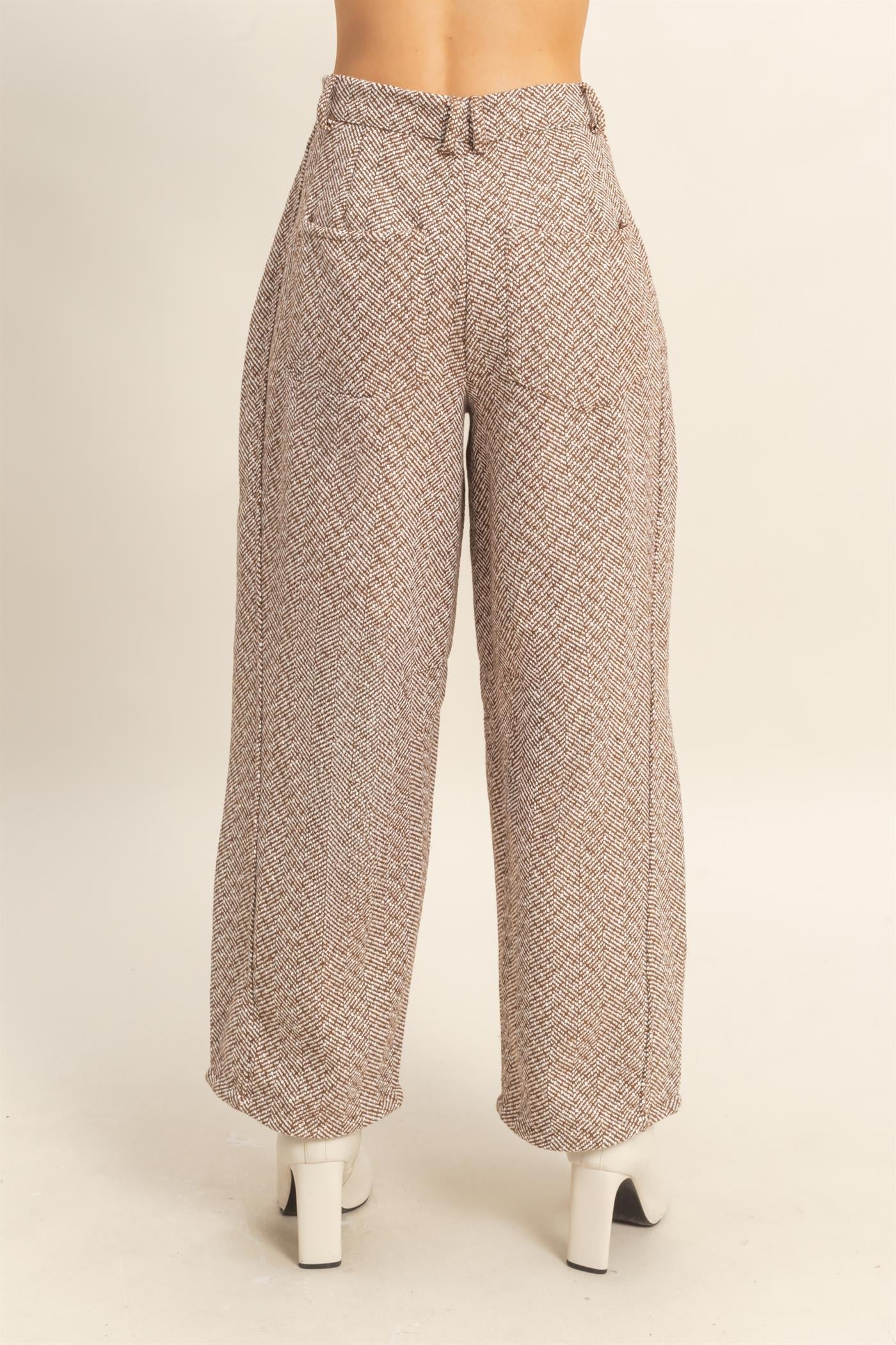 Herringbone Barrel Pants