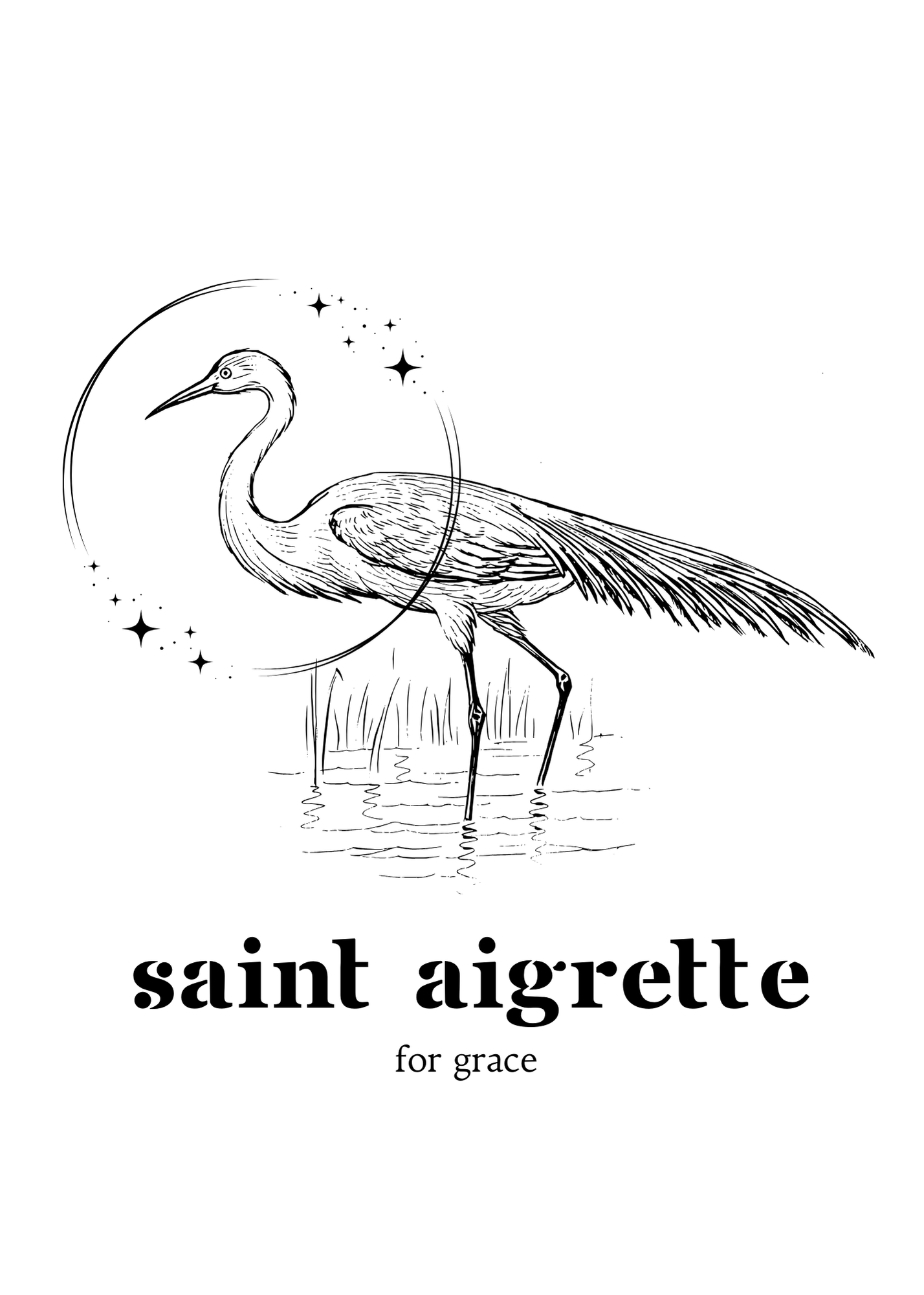 Swamp Saints Egret 5x7 Print
