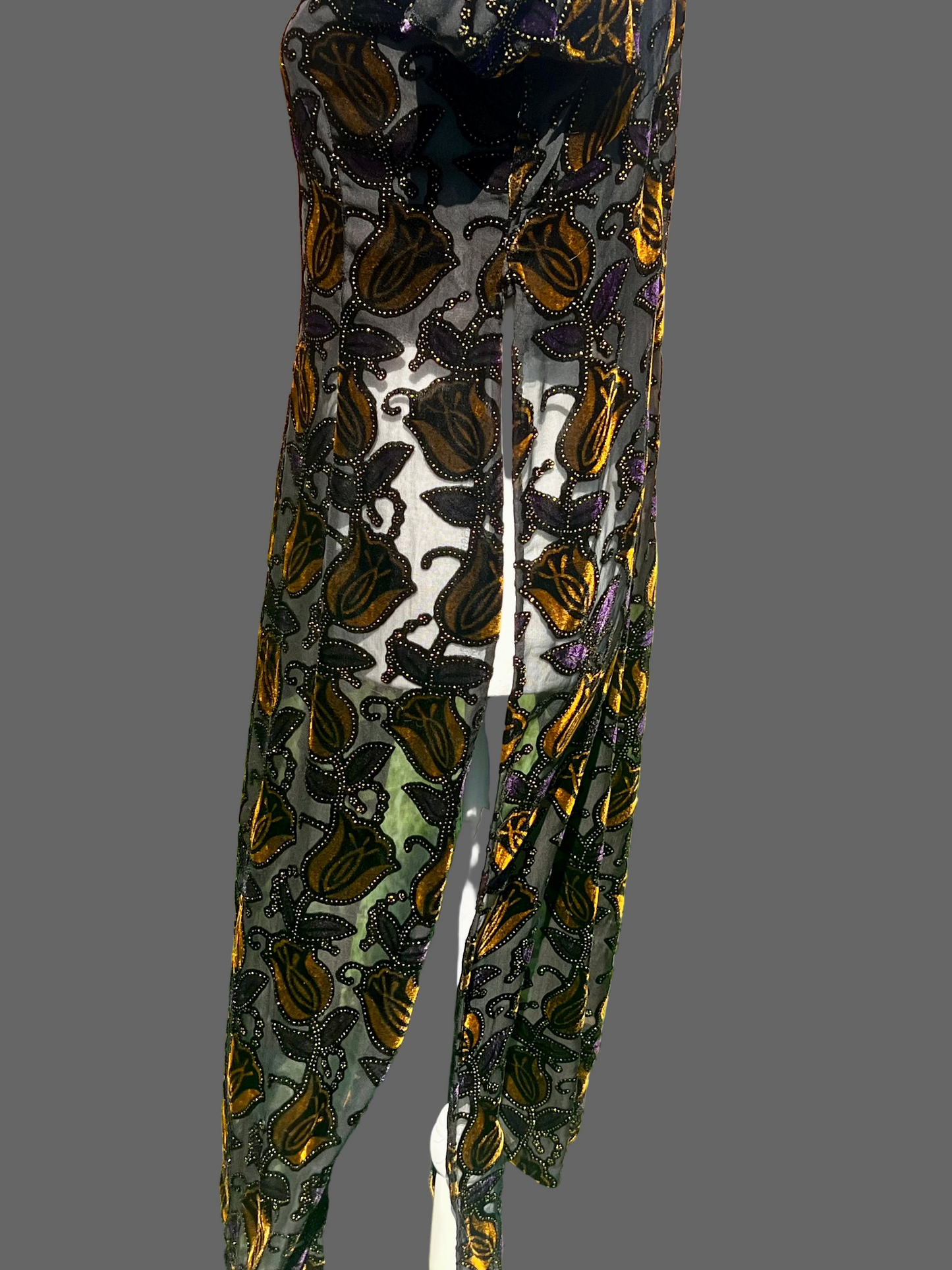 Burnout Velvet Sheer Dress