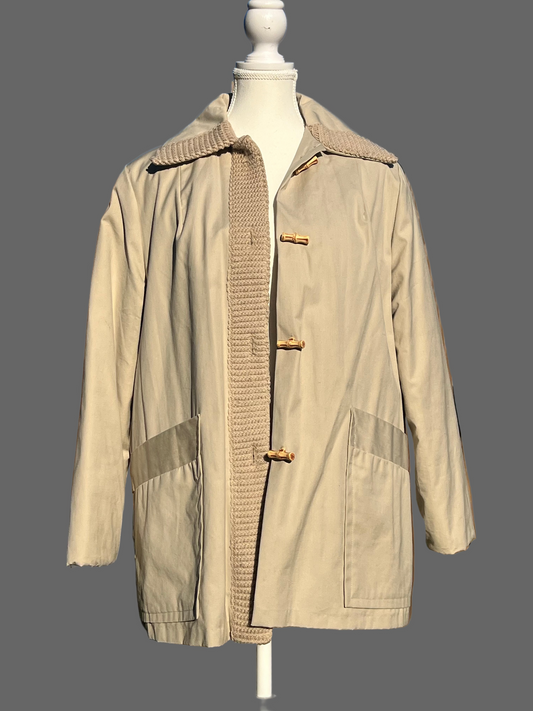 Khaki Jacket with Quilted Lining
