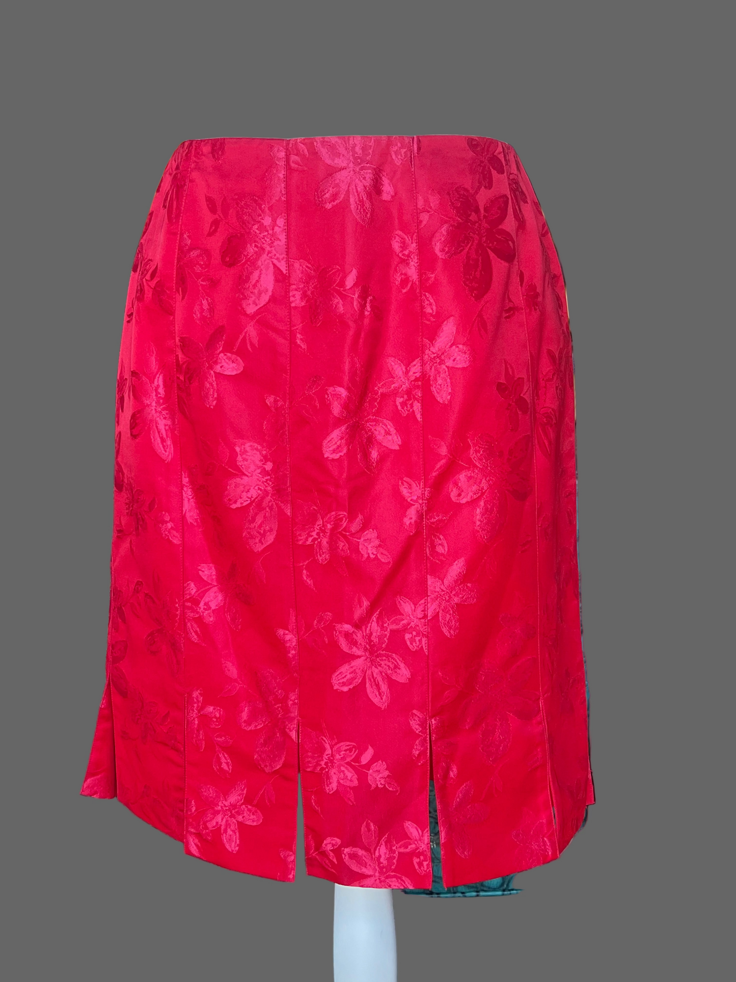 Unique Chetta B Red Brocade Skirt
