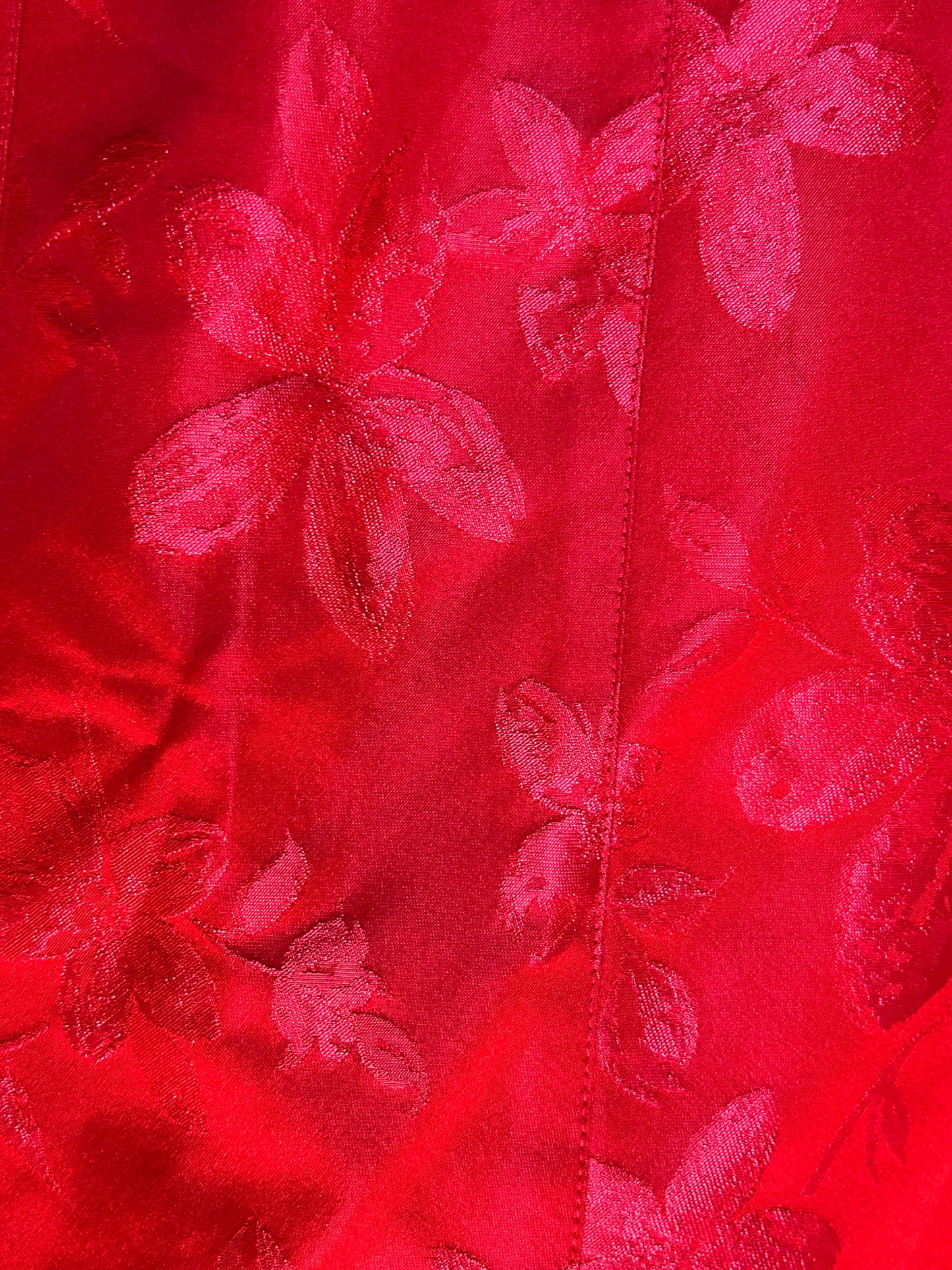 Unique Chetta B Red Brocade Skirt