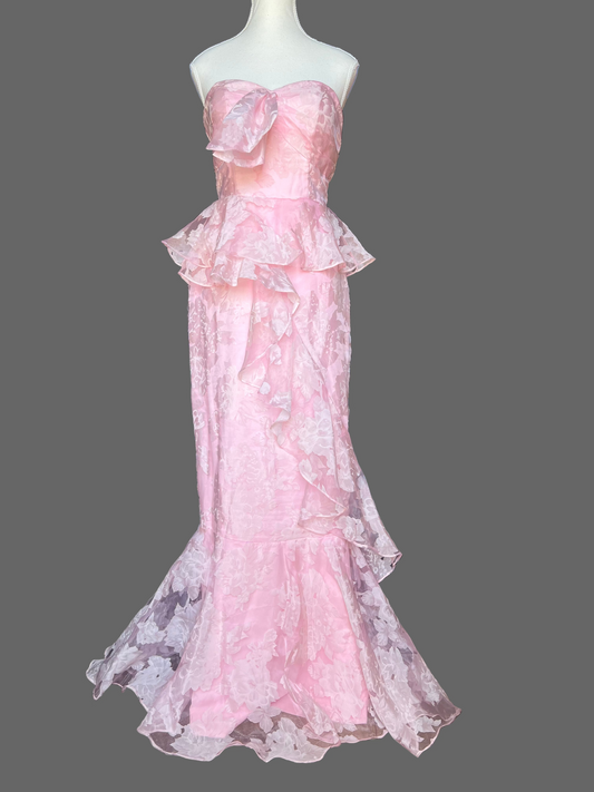 Stunning Layered Strapless Mermaid Dress