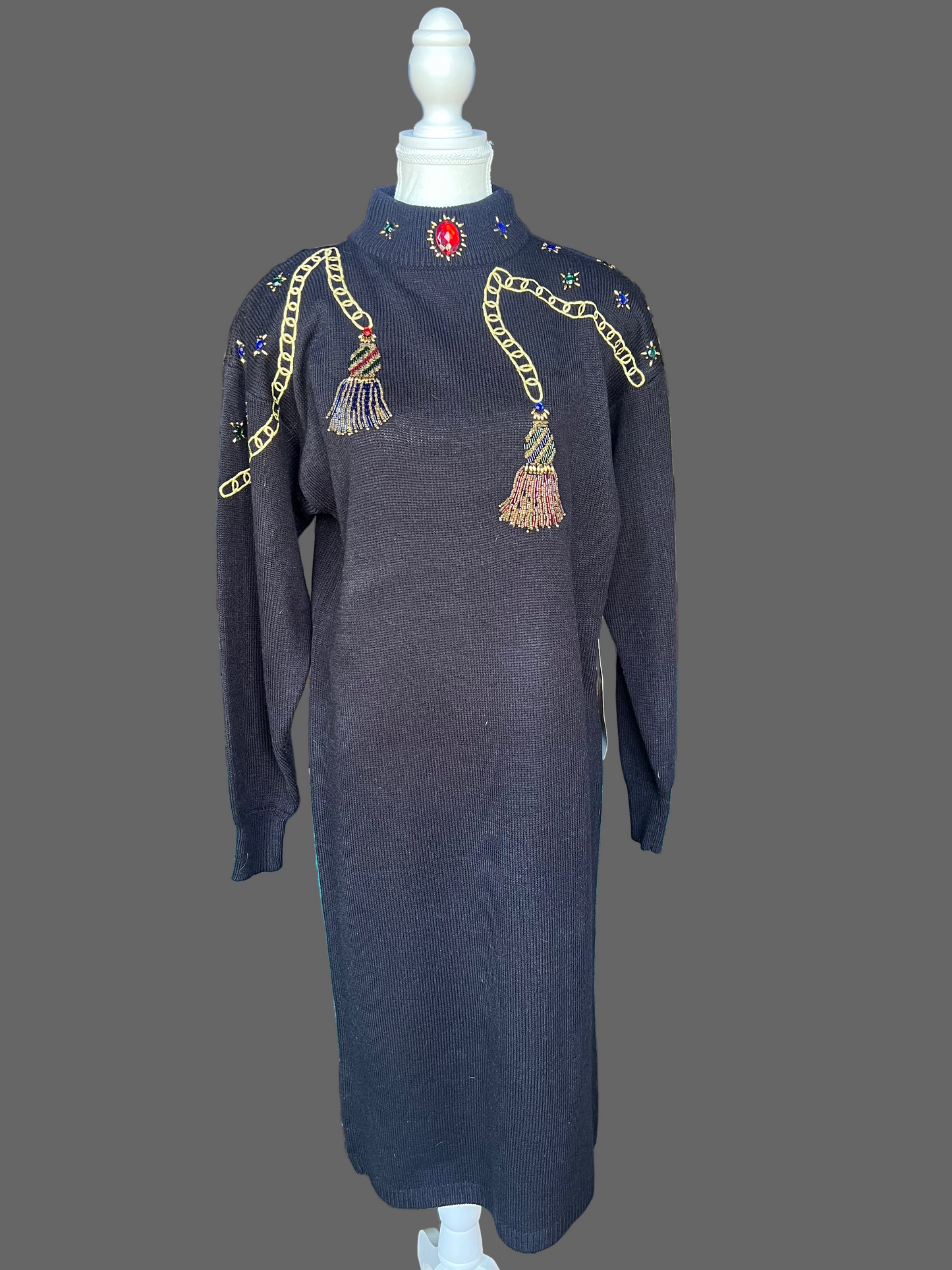 Bejeweled Sweater Dress