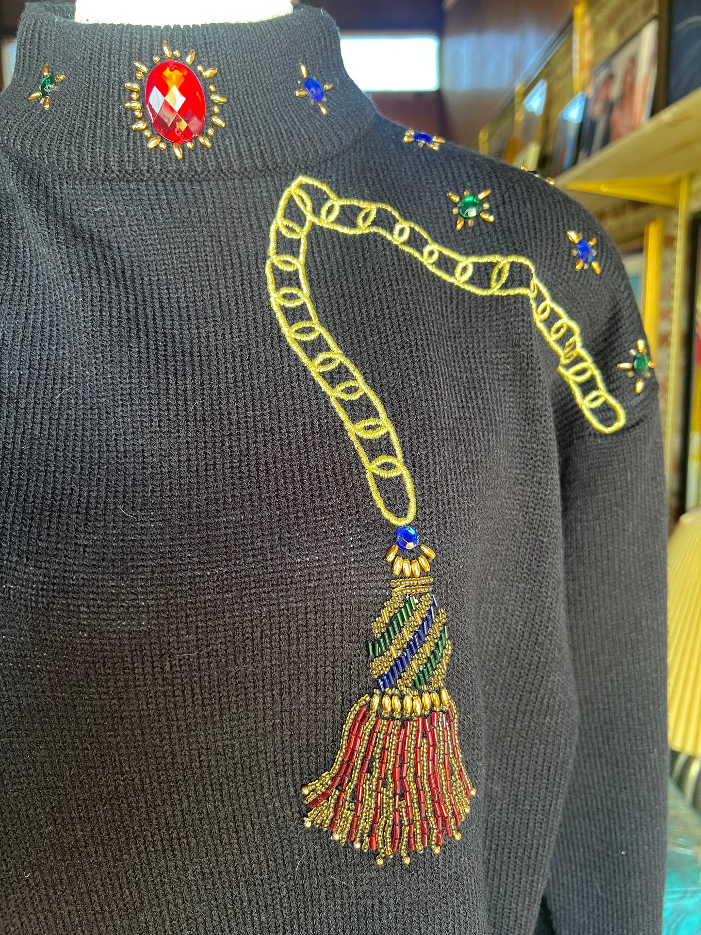 Bejeweled Sweater Dress