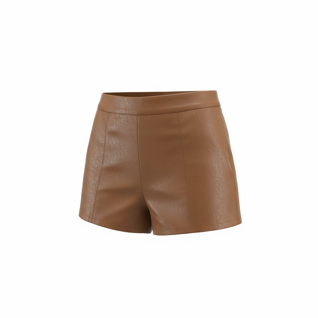 Brown Leather Short