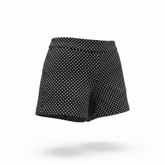 Ann Taylor Cream and Black Polka Dot Short