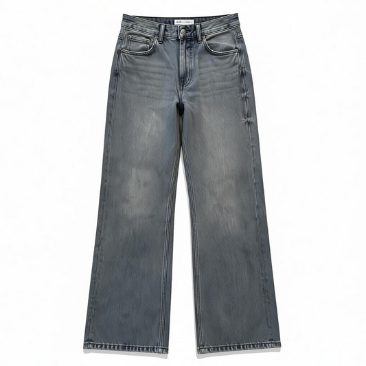 Zara Wide leg Straight Denim Jeans