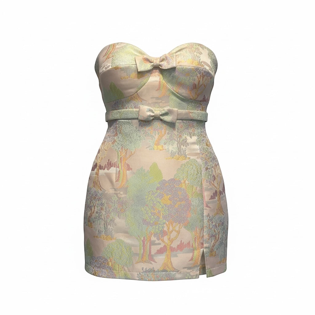 Maeve Strapless Brocade Dress