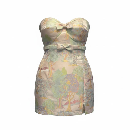 Maeve Strapless Brocade Dress