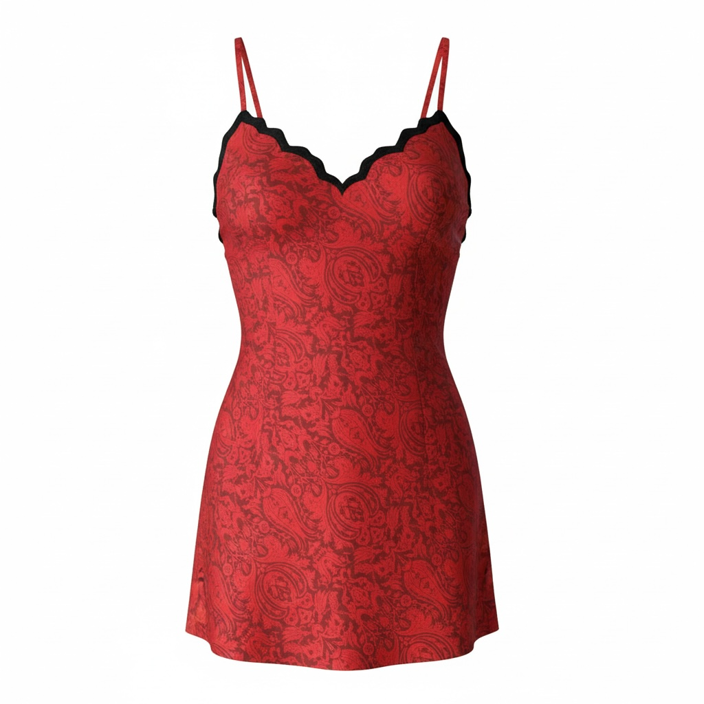 Vintage VS Slip with Velvet Trim