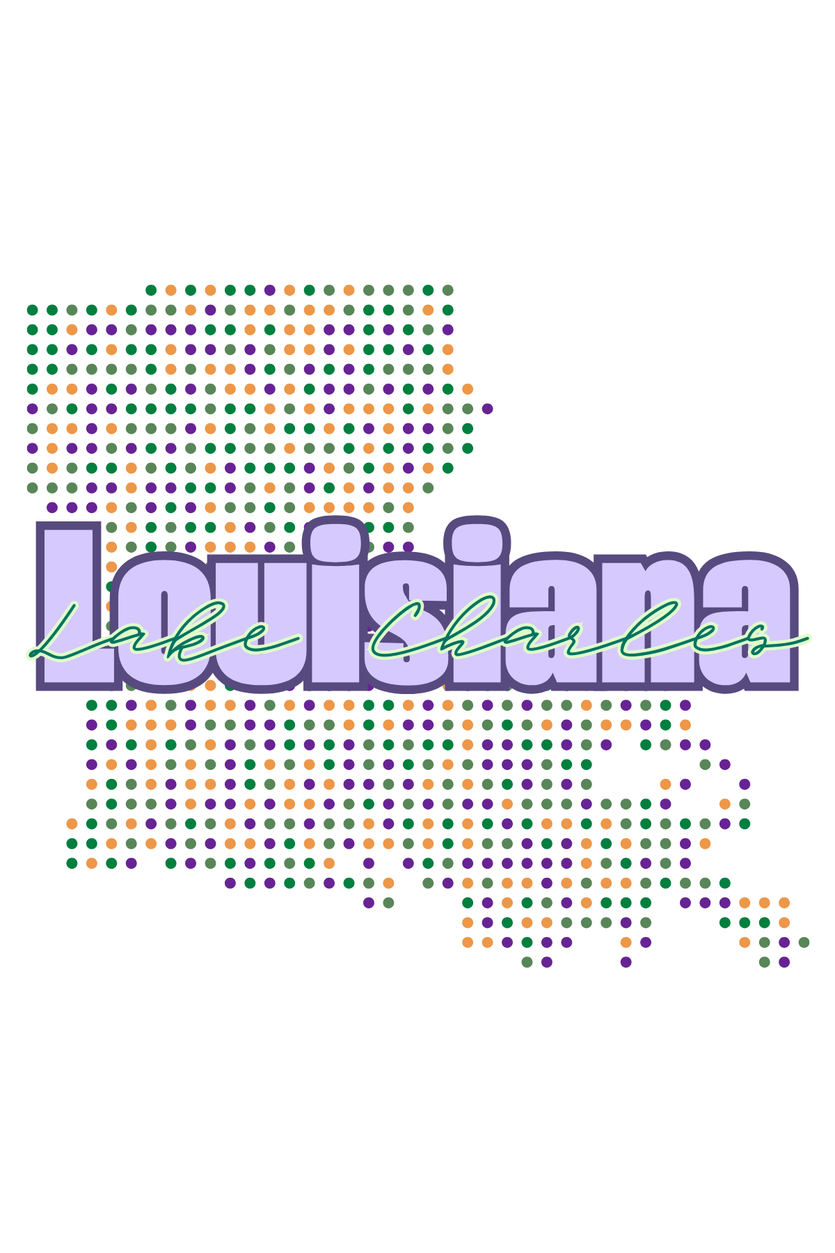 Postcard Dots Lake Charles Louisiana