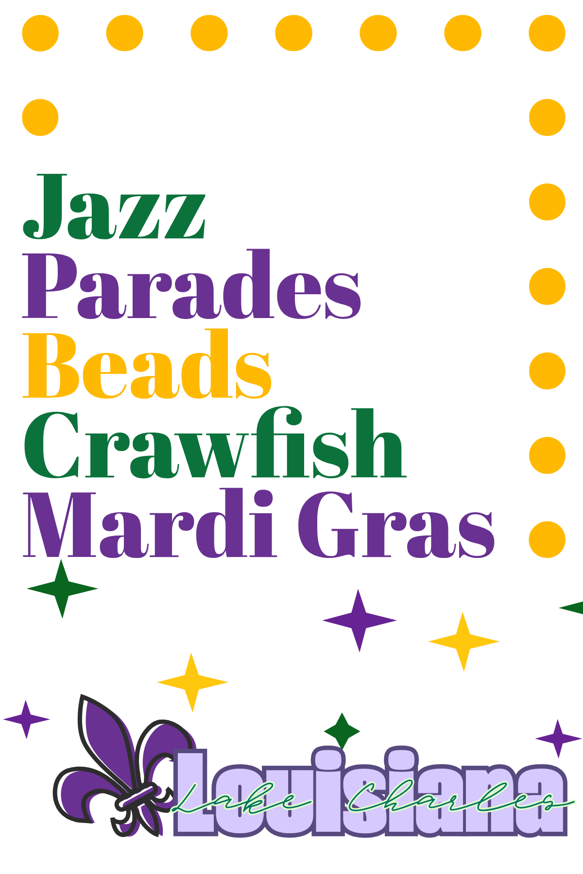 Postcard Jazz Parades Beads Crawfish Mardi Gras