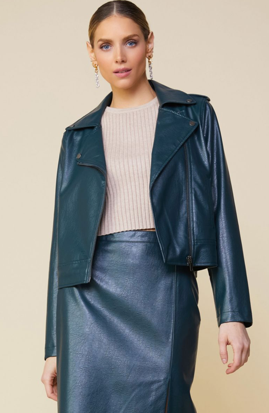Vegan Leather Biker Jacket