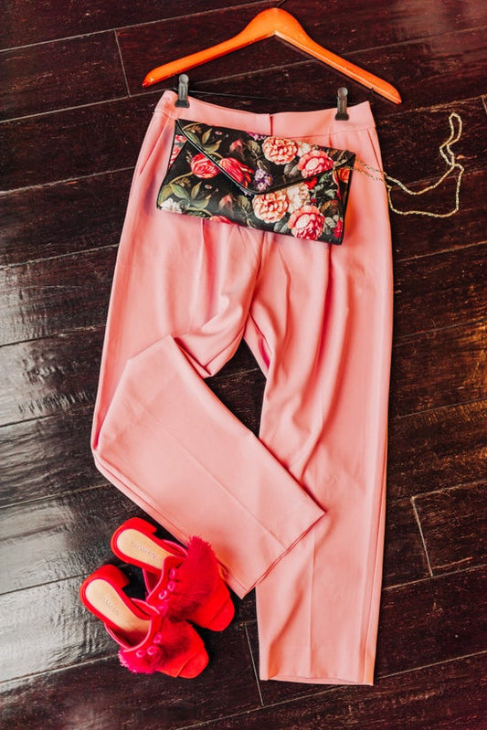 Pink High Waisted Trousers
