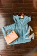Ruffle Sleeveless V-NeckCrochet Maxi